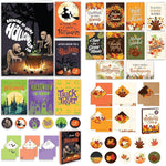 Decorably Halloween Cards and Thanksgiving Cards with Envelopes and Stickers